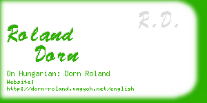 roland dorn business card